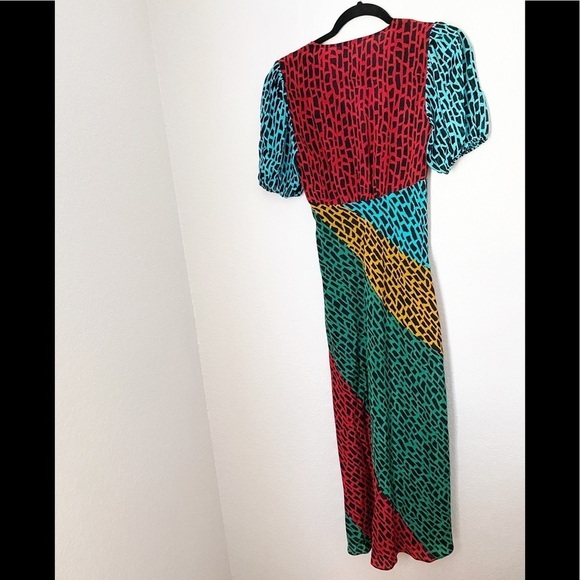 RIXO LONDON Amber Printed Silk Midi Dress - Picture 12 of 13